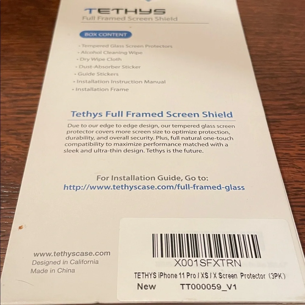 TETHYS glass screen shields for iPhone 11 Pro/XS/X *2-pack*